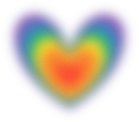 Aura Style Rainbow Heart